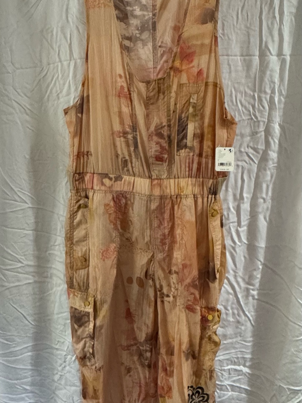 FP Movement by Free People Peach and Blush Tie-Dye Jumpsuit